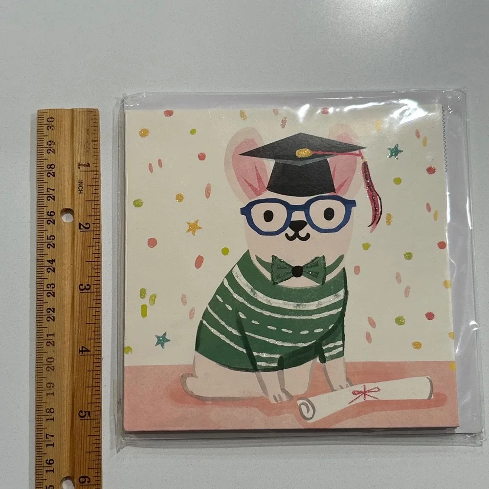 Up With Paper Dog Graduate Pop Up‎ Greeting Card Graduation Congrats